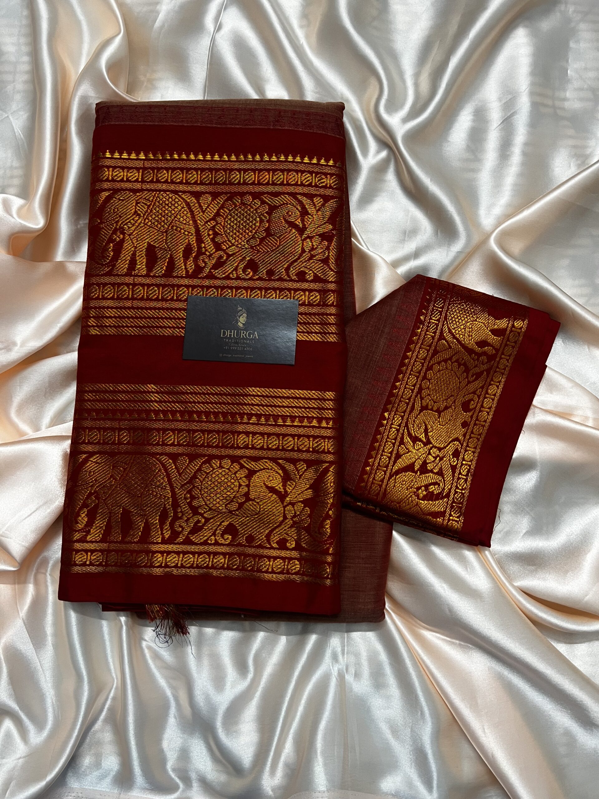 PREMIUMN ONION PINK NARAYENPET SAREE - Image 2
